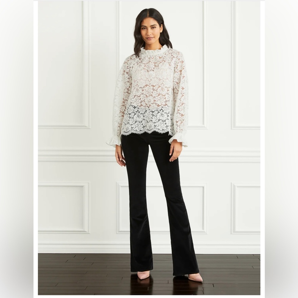Hill House Millie Top in White Lace Size Small